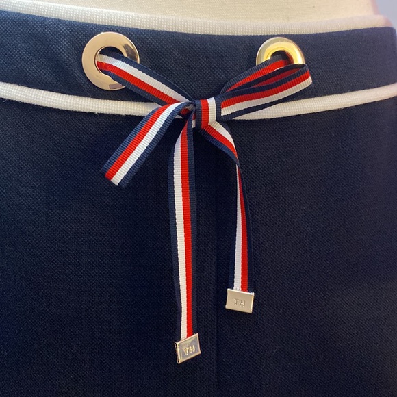 Tommy Hilfiger Navy Red Blue White Tie Skirt - Picture 2 of 4